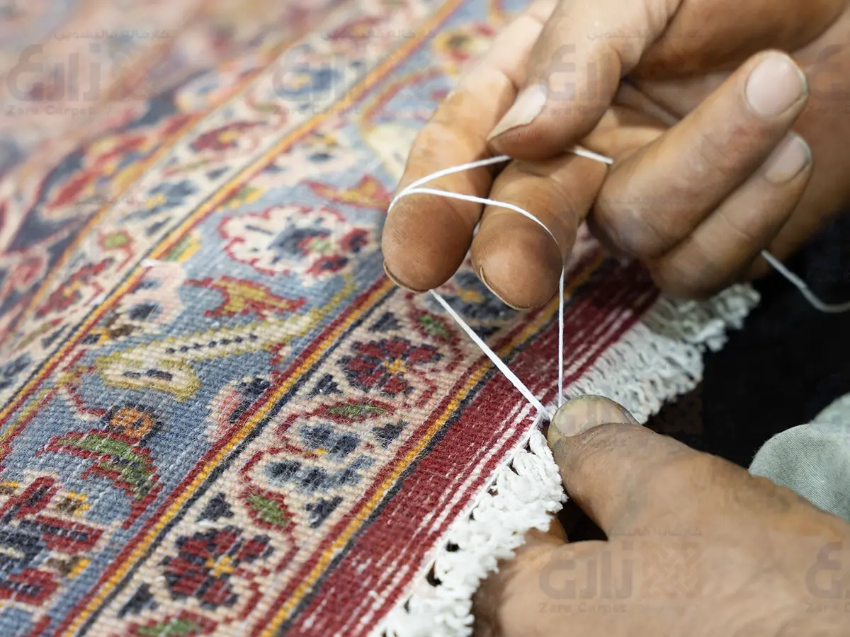 دوگره‌زنی و محکم‌کاری ریشه فرش