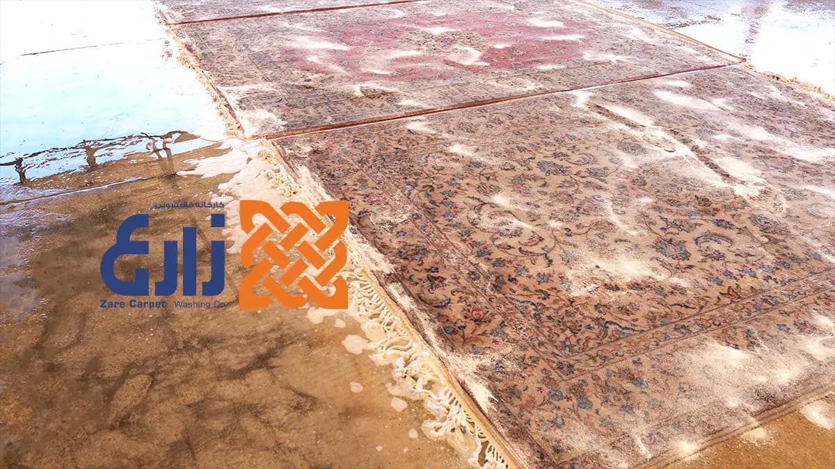 بررسی و آمادهسازی فرش دستبافت پیش از شستشو آمادهسازی چند فرش دستبافت پیش از شستشو برای مشتریان تهرانپارس