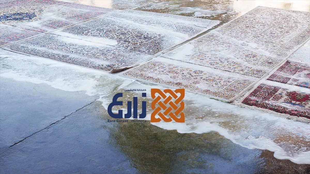 شستشوی فرشهای دستبافت کرک و پشم در کارخانه قالیشویی زارع