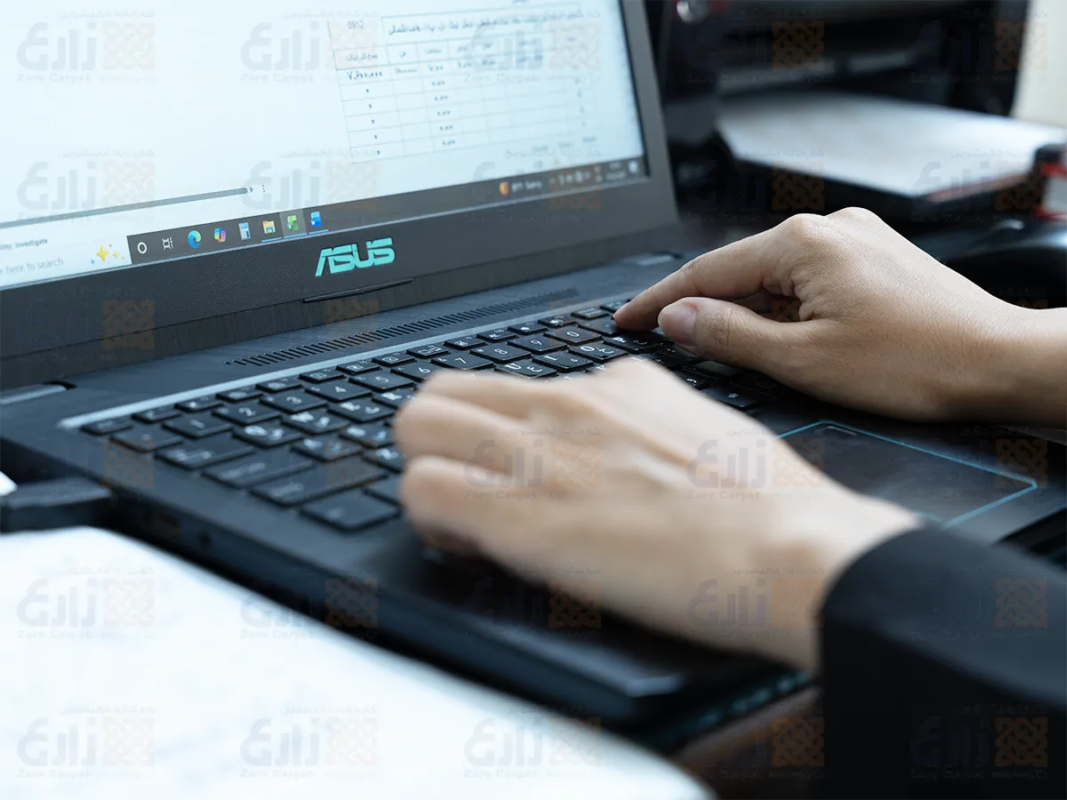 ثبت خدمات و صدور فاکتور کامپیوتری در قالیشویی زارع