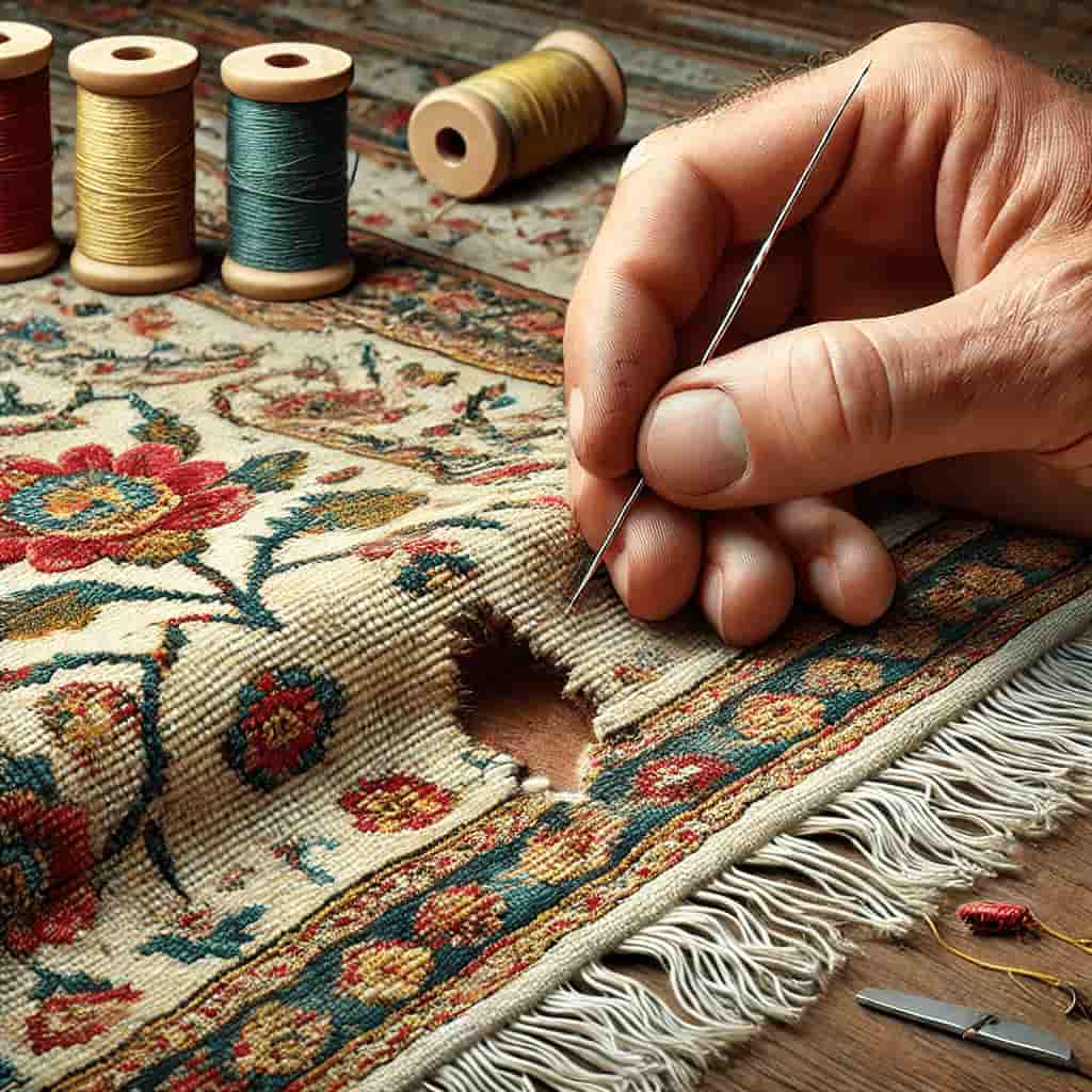 ترمیم پارگی فرش